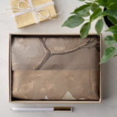 Witte Magnolia's op Gouden Decoupage Tissue Pape Tissuepapier (Geschenk)