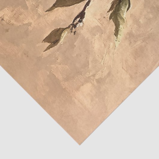 Witte Magnolia's op Gouden Decoupage Tissue Pape Tissuepapier (Detail)