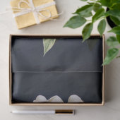 Witte Magnolia's op Navy Blue Decoupage Tissuepapier (Geschenk)