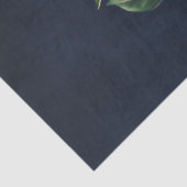 Witte Magnolia's op Navy Blue Decoupage Tissuepapier (Detail)