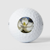 Witte Magnoliebloem en bijen Golfballen (Voorkant)