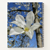 Witte Magnolievloer in de boom. Notitieboek (Achterkant)