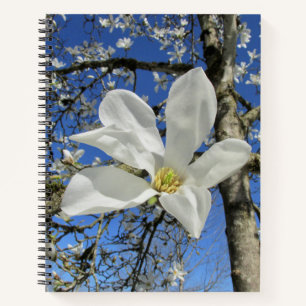 Witte Magnolievloer in de boom. Notitieboek