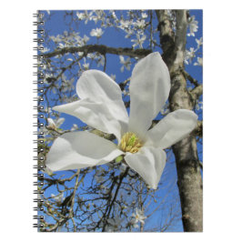 Witte Magnolievloer in de boom. Notitieboek