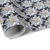 Witte maisachtige witte bloemen cadeaupapier (Rol Hoek)