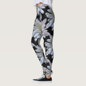 Witte maisachtige witte bloemen leggings (Links)