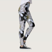 Witte maisachtige witte bloemen leggings (Rechts)