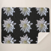 Witte maisachtige witte bloemen sherpa deken (Voorkant (horizontaal))