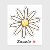 Witte maisbloem sticker (Vel)