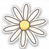 Witte maisbloem sticker (Voorkant)