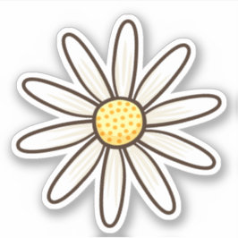 Witte maisbloem sticker