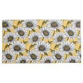 Witte maissoorten, wilde bloemen op geel kussensloop (Voorkant-Rechts)