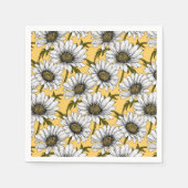 Witte maissoorten, wilde bloemen op geel servet (Voorkant)