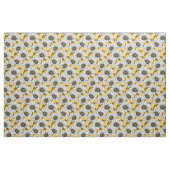 Witte maissoorten, wilde bloemen op geel stof (Yard (91,4 cm))
