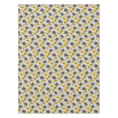 Witte maissoorten, wilde bloemen op geel tafelkleed (Voorkant)