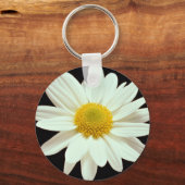 Witte maisy chrysanthemum sleutelhanger (Voorkant)