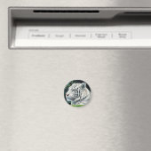 Witte Majesteit - Resting Tiger Wildlife Magneet (Insitu (Vaatwasser))