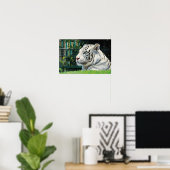 Witte Majesteit - Resting Tiger Wildlife Poster (Thuiskantoor)