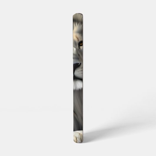 Witte majestueuze etherische witte leeuw samsung galaxy hoesje (Linkerkant)