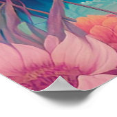 Witte majestueuze flamingo poster (Hoek)