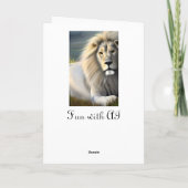 Witte Majestueuze Leeuw Etherische Kunst | Aan jou Kaart (Achterkant)