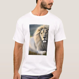 Witte Majestueuze Leeuw Etherische Kunst T-shirt
