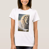 Witte Majestueuze Leeuw Etherische Kunst T-shirt (Voorkant)