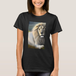 Witte Majestueuze Leeuw Etherische Kunst T-shirt