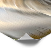 Witte majestueuze leeuw etherische kunst wordt geg poster (Hoek)