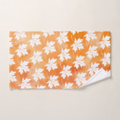 Witte makelblad oranje waterverf was, monogram bad handdoek (Handdoek)