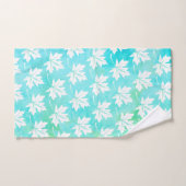 Witte makelbladaqua waterverf was en monogram bad handdoek (Handdoek)