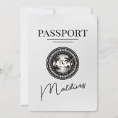 Witte Malediven Paspoort Bewaar de datum Save The Date (Voorkant)