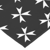 Witte Maltese Cross & Malta vlag mode huis Korte Tafelloper (Hoek)