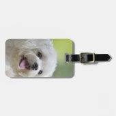 Witte Maltese hond Bagagelabel (Voorkant horizontaal)