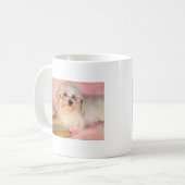 Witte Maltese hond Koffiemok (Voorkant links)