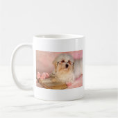 Witte Maltese hond Koffiemok (Links)