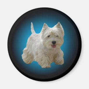 Witte Maltese hond Magnet