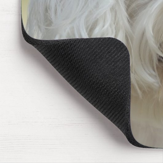 Witte Maltese hond Muismat (Hoek)