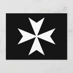 Witte Maltese Kruis Briefkaart