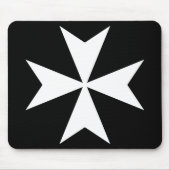 Witte Maltese Kruis Muismat (Voorkant)