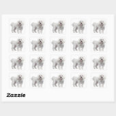 Witte Maltese Puppy Dog Love Sticker / Label (Vel)