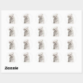 Witte Maltese Puppy Dog Sticker / Label (Vel)