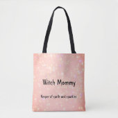 Witte mammie roze dunne vormgeving tote bag (Voorkant)