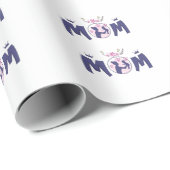 Witte mammoeder t-shirt, cadeaupapier (Rol Hoek)