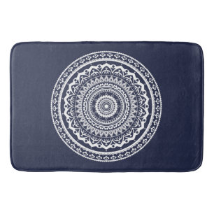 Witte Mandala Laat de zee je vrijmaken Badmat