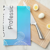 Witte Mandala op Aqua Pink Blend Rainbow White Theedoek (Quarter Fold)