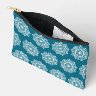 Witte Mandala op Blauwe Achtergrond Etui