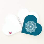 Witte Mandala op Blauwe Achtergrond Notitieboek (Binnen)