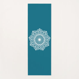 Witte Mandala op Blauwe Achtergrond Yogamat