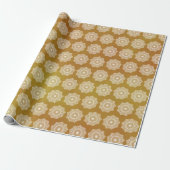 Witte Mandala op Gouden Achtergrond Cadeaupapier (Uitgerold)